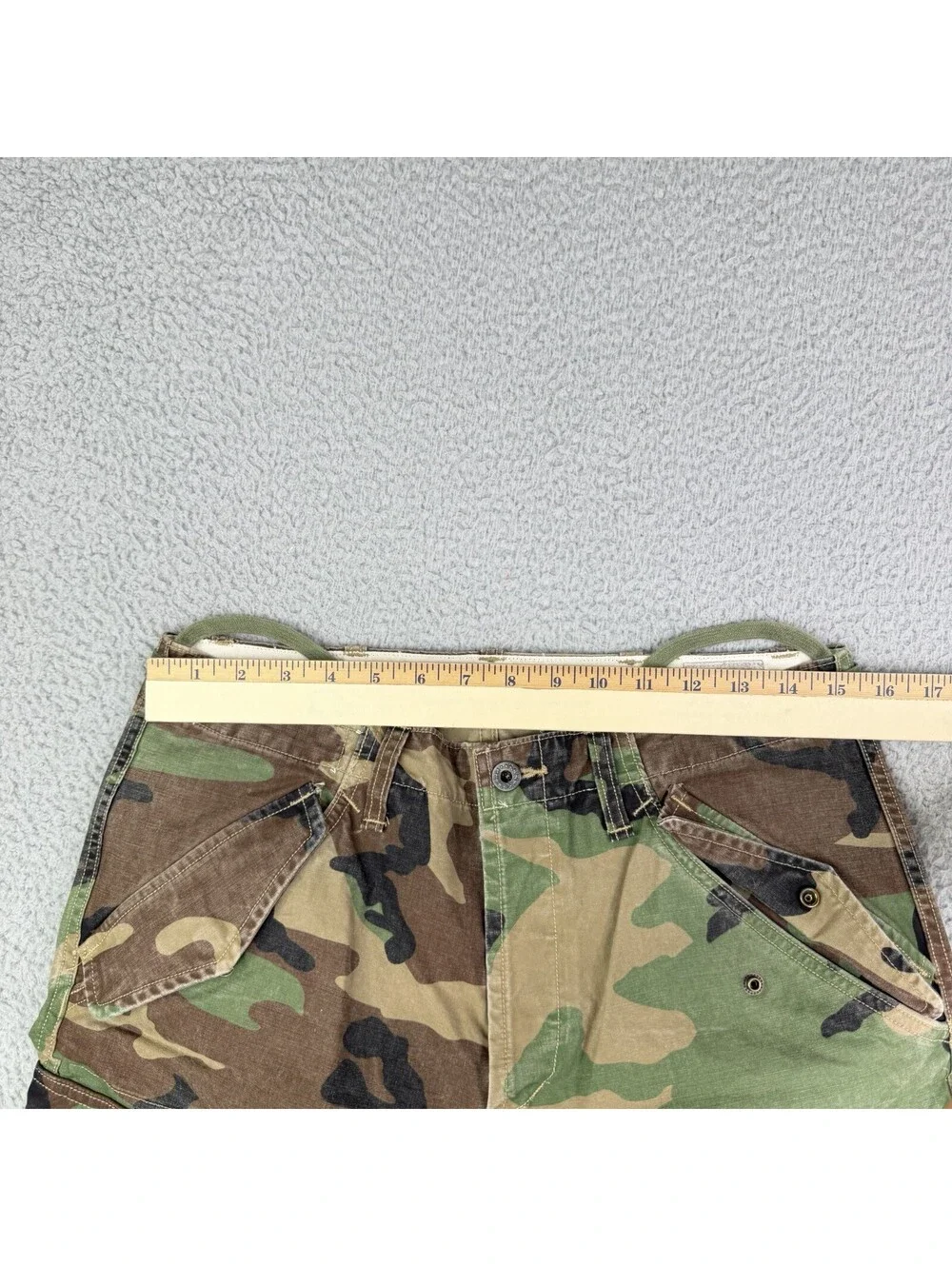 Polo Ralph Lauren Military Surplus Utility Cargo Pants Green Camo Distress 30x30